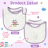 Cotton Drooling Baby Bib - 3Pcs Unisex Boy Girl Cotton Teething Infant Bibs with Adjustable Buttons Purple Owl Toddler Food Bibs Keepsake Baby Gif...
