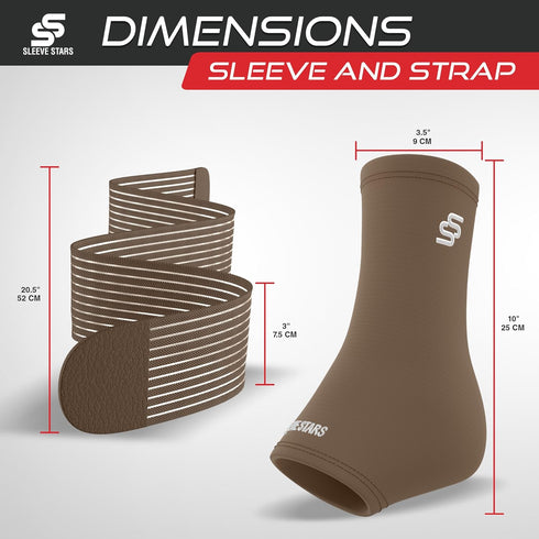 Sleeve Stars Ankle Support for Ligament Damage & Sprained Ankle, Plantar Fasciitis Support & Achilles Tendonitis Pain Relief, Ankle Brace for Wome...