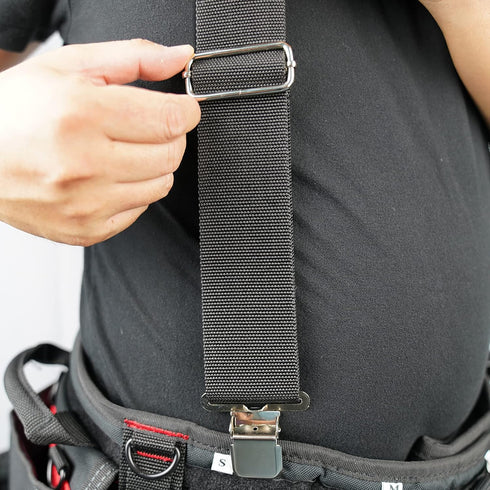 MELOTOUGH Padded Tool Belt Work Suspenders With Super Strong Clip for Carpenter's Suspension Rig construction suspenders for men...