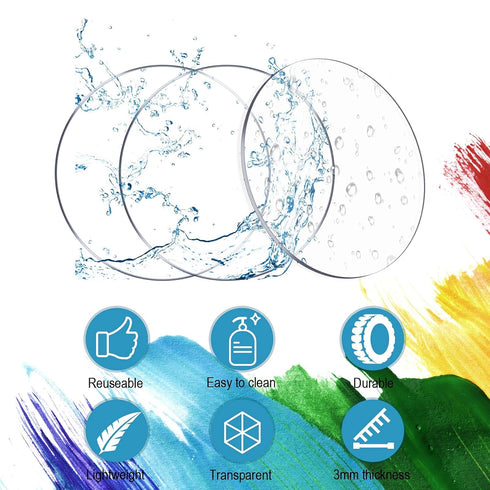 Zonon 24 Pieces Acrylic Circle Transparent Discs for Painting1.5 Inch Clear Round Acrylic Sheet Thick Circle Disc Ornament Blanks for Badge Reels ...