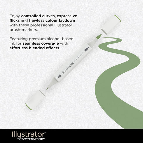 Spectrum Noir Illustrator by Spectrum Noir 12 Piece Twin Tip Artist Alcohol Marker, Landscape...