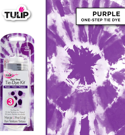 Tulip One-Step Tie-Dye Kit, Vibrant Colors for Fabric 0.19 oz, Purple...