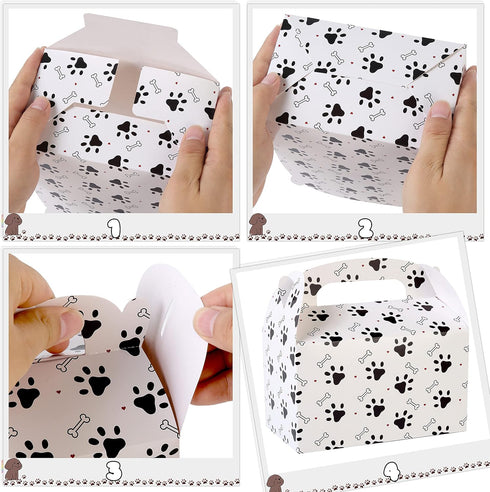 Puppy Dog Pet Gift Treat Boxes Paw Patrol Birthday Decorations 12 Pack Dog Party Favor Boxes for Kids Birthday Party Baby Shower Decorations...
