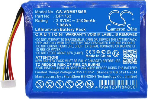 BP1763 Battery 2100mAh Replacement for V-Tech RM5754HD HD Smart WiFi Video 5" Digital Video Baby VM5254 RM5754 (3.8V)...