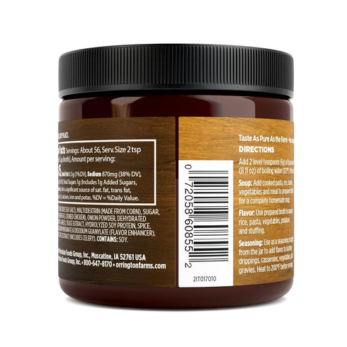 Orrington Farms Chicken Flavored Broth Base & Seasoning, Ready-To-Use, Chicken Bouillon Powder Concentrate, Versatile Usage, Season-To-Taste, Easy...