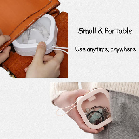 2 Pcs Hair Tie Organizer, Portable Hair Accessory Storage Containers Small Stackable Hair Ties Qtip Travel Holder Cotton Swab Dispenser Hair Acces...
