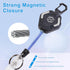 2-Pack Retractable Keychain - Heavy Duty Badge Holder, Retractable ID Badge Reel, Carabiner Badge Clip, Tactical Key Chain with 32" Steel Retracta...
