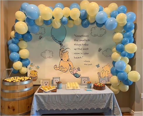 Pastel Balloon Garland Arch Kit with 100 pcs Blue and Yellow Balloons, DIY Balloon Bouquet Kit for Baby Shower, Wedding Bachelorette Birthday Part...