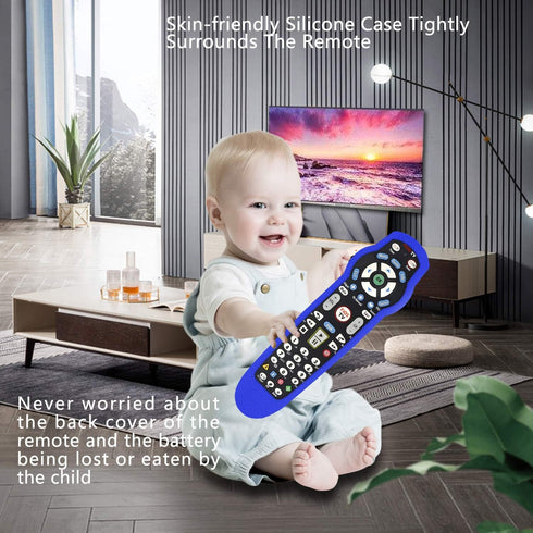 Protective Silicone Remote Case for Verizon FiOS 2-Device-in-1 Version Ver 2/3/4/5 RC2655007/01 Shockproof Washable Skin-Friendly Remote Control C...