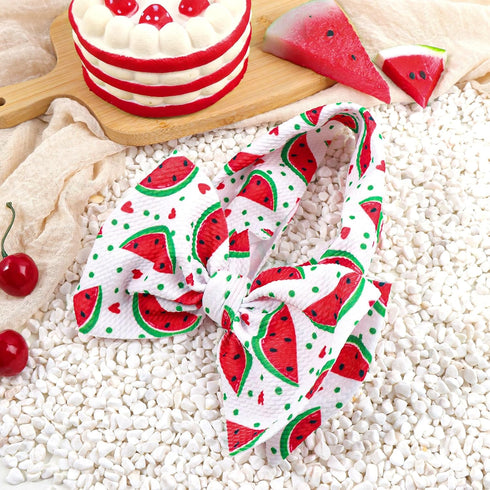 YanJie Watermelon Bow Headband for Girls Newborn Infants Toddlers - Red, 1 Count...