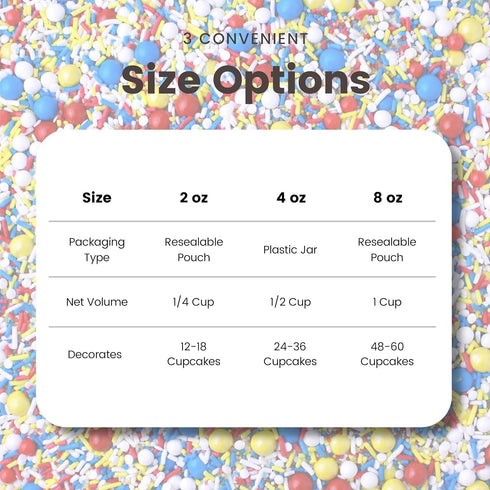Sprinkle Pop Crash! Boom! Pow! Sprinkle Mix| Red Yellow Blue White Sprinkles| Superhero Cartoon Comic Book Themed Birthday Sprinkles Made in USA f...