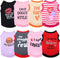8 Pieces Pet Shirts Printed Puppy Shirts Soft Dog Shirt Pullover Dog T Shirts Cute Dog Sweatshirts Valentine's Day Puppy Girl Clothes Dog Outfits ...