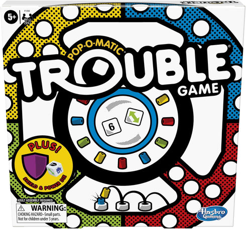 Hasbro Gaming Trouble Board Game, Includes Bonus Power Die and Shield, Family Game for 2-4 Players, Ages 5 and Up (Amazon Exclusive)...