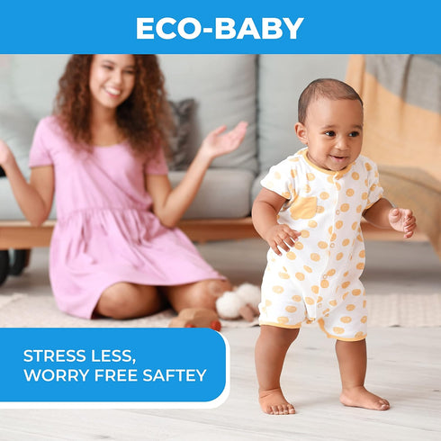 Eco-Baby Sliding Door Lock, 4 Pack Child Proof Safety Window Locks for Glass Doors (Grey)...
