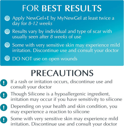 Advanced High-Potency Silicone Scar Gel with Vitamin E for Old, New Scars, Surgery, Keloids, Burns, and Facial Blemish Scars, NewGel Plus by MyNew...