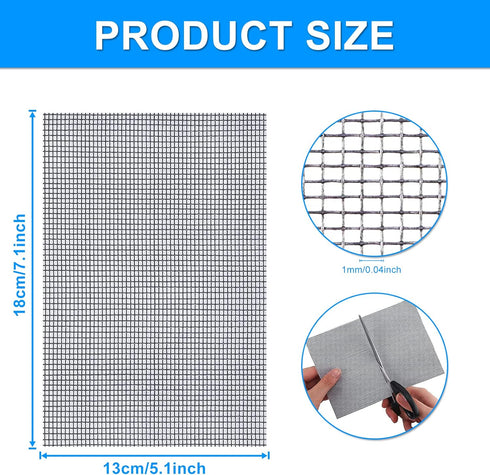 24 Pcs Window Screen Repair Kit, 5 x 7 Inch Screen Repair Tape, Self Adhesive Screen Repair Patch Fiberglass Replacement Screens for Window Screen...
