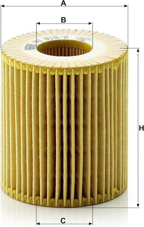 Mann-Filter HU 815/2 X Metal-Free Oil Filter...