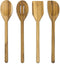 Lipper International Teak Wood Kitchen Tools for Cooking, 4-Piece Set, 11" Long...