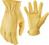 AWP Grain Leather Deerskin Work Gloves for Men and Women, Made with Genuine Top-Grain Deerskin Leather, Large, Tan...