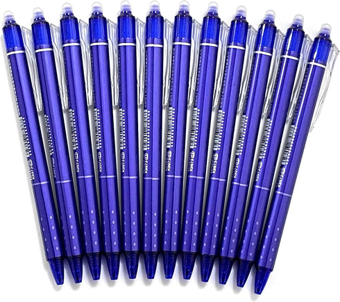 sencoo 12 pack Erasable Blue Gel Pens Retractable Erasable Blue Ink Rollerball Pens Students Stationery Office Pens School Prize Girl Gift Pens...