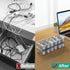 Cable Storage Boxes Organizers 2 Pack,Cord Charger Storage Organizer Box Case with 20pcs Cable Ties,Stackable,Clear...