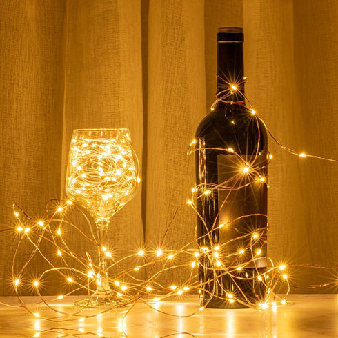 AWQ 200 LED 66 FT Copper Wire String Lights 8 Modes LED Fairy String Lights USB Powered with Remote Control for Christmas Tree Wedding Party Home ...