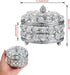 Hipiwe Crystal Mirrored Jewelry Box - Jewelry Trinket Organizer Treasure Box Home Decor Ring Earrings Necklace Storage Holder Chest Keepsake Box,B...
