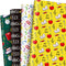 Whaline 12 Sheet Back to School Wrapping Paper Bulk Pencil Apple ABC Book Prints Gift Wrap Paper 19.7 x 27.6 Inch Folded Flat Art Paper for First ...