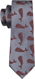 Barry.Wang Fun Animal Ties for Men Designer Handkerchief Cufflink WOVEN Casual Necktie Set Festival...