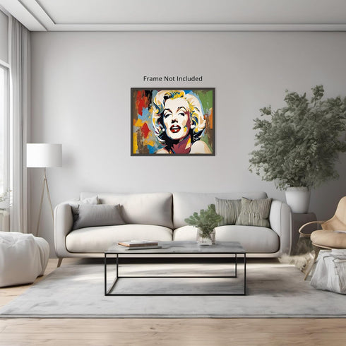 Posterizer 1 pcs- Marilyn Monroe inspired colorful poster-Famous Figures Art Collection-Abstract & Modern Art- Living Room Bedroom Decor- unframed...