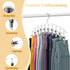 Legging Organizer for Closet, Metal Yoga Pants Hanger w/Rubber Coated 2 Pack w/10 Clips Hold 20 Leggings, Hangers Space Saving Hanging Closet Orga...