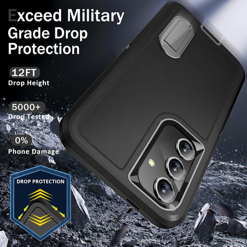 BaHaHoues for Samsung Galaxy S24 Case, Samsung S24 Phone Case with Built in Kickstand, Shockproof/Dustproof/Drop Proof Military Grade Protective C...