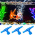 30 Pack Aquarium Air Control Valves for Fish Tank 3/16" ID Air Tube Blue Single Way T Shape Control Valve Plastic Aquarium Hose Connector for Home...