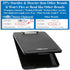 Think2Master Black Plastic Storage Clipboard. | 25% Heavier & 25% Sturdier| Heavy Duty and Won’t Flex or Bend Like Other Brands (Compare The Weigh...