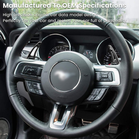 Steering Wheel Shift Paddle Extended Shifter Trim Cover for Ford Mustang 2015 2016 2017 2018 2019 2020 2021 2022 2023 Interior Decoration Accessor...