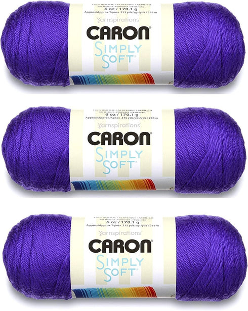 Caron Simply Soft Yarn Solids (3-Pack) Iris H97003-9747...