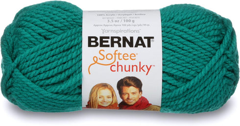 Bernat Softee Chunky Yarn, 3.5 Oz, Gauge 6 Super Bulky, Emerald...