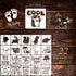 22 Pack 5 Inch Cute Baby Shower Stencils for Onesie Decorating Kit, Small Animals Template Reusable Mixed Phrase Painting Stencils for Boy Girl Ba...