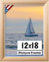 Unfinished Raw Wood 12x18 Picture Frame Beveled .84" Inch Wide - Unfinished Raw Wood Wall Decor Handmade Solid Wood Frames with Preinstalled Hange...