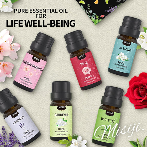 Essential Oils Set- Essential Oils for Diffuser for Home,Diffuser Oils Scents for Aromatherapy,Laundry,Candle&Soap Making,Humidifiers 6 X 10 ML...