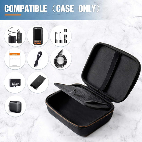 NIDAGE Original Endoscope Camera Carrying Case Wireless Endoscopes, Inspection Camera System with Cable Less Than 10 Meter, Upgraded Large-Capacit...