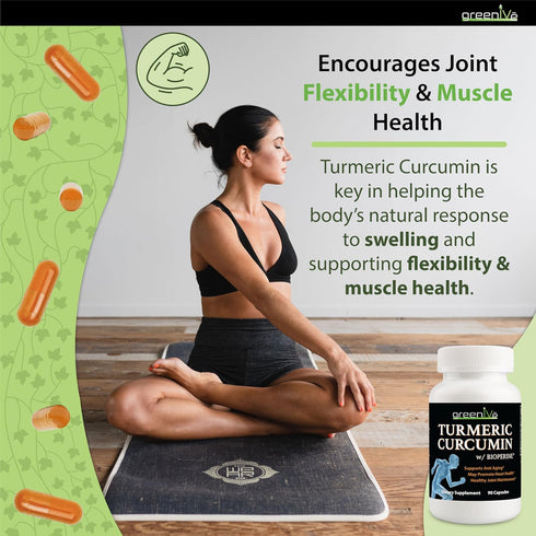 GreenIVe Turmeric Curcumin with BioPerine 90 Capsules with Curcumin 46X higher Absorption...