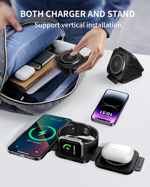 ?? ???? ?? ???????????????? ?????????????? for Apple,Magnetic Charger for Travel,Wireless Charger for iPhone 15/14/13/12/Pro/Max/Mini,AirPods Wire...
