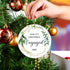 JUPPE Our First Christmas Engaged Ornament 2024 Mr & Mrs Fiancee Fiance Newly Engaged Decoration Romantic Couples Ideas Gifts (White-2)...