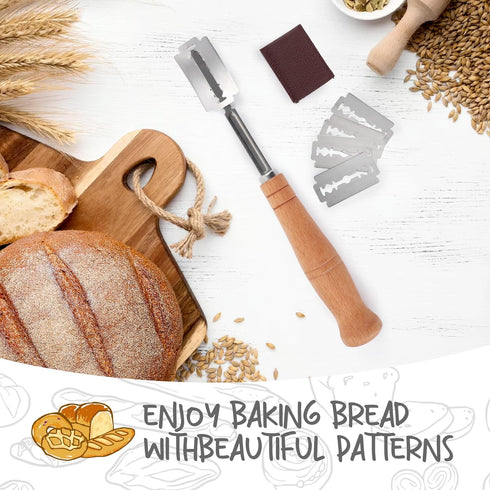 Proofing Baskets for Sourdough Bread Making, Dough Proofing Bowls Kit with Cloth Liner + Scoring Lame + Scraper for Professional & Home Sourdough ...