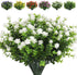 RECUTMS Artificial Flowers, Fake Boxwood Outdoor UV Resistant Plants Artificial Springs Flowers Eucalyptus Greenery Shrubs Bridal Wedding Bouquet ...