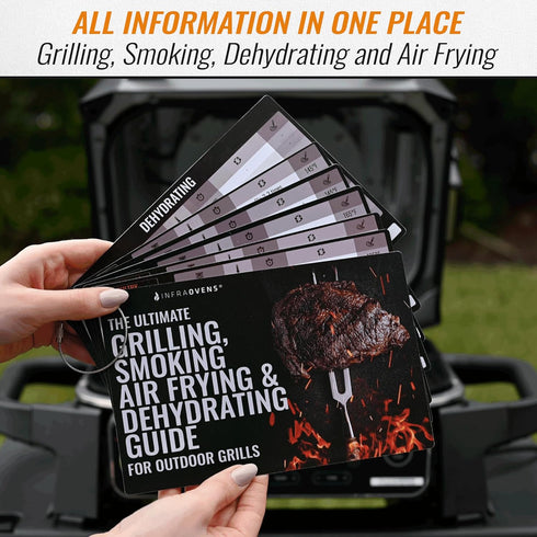 INFRAOVENS Cooking Guide Accessory for Ninja Woodfire Outdoor Grill & Smoker, Waterproof Cheat Sheet for Wood Fire OG701 OG751 7-in-1, Electric Ma...