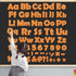 260Pcs Glitter Orange Bulletin Board Letters for Classroom 4” Letter Combo Pack Set Numbers Alphabet Poster Board Punctuation Symbol Cutout with A...