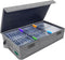 Cassette Tape Storage Box, Practical Cassette Tape Holder 16.34 x 9.25 x 3.54 Inch, Cassette Rack with Lids and Index Labels to store to 48 Casset...