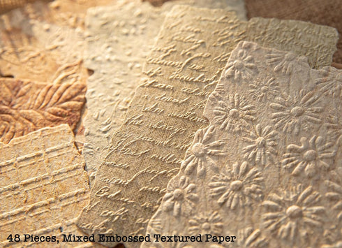 168 Sheets Scrapbook Paper and Embossed Textured Paper Assorted Set - 6 Pack Mixed Special Paper for Scrapbooking Planner Bullet Junk Journal Supp...